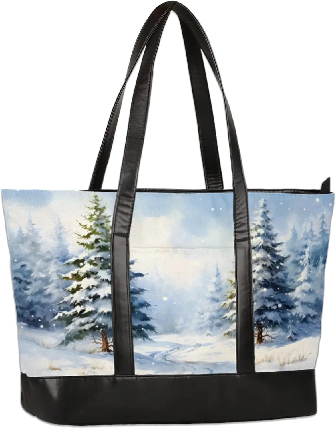 Snow Woods Laptop Tote Bag for Women Lightweight Work Purse with Multiple Compartments Fits 13-15.6 Inch Laptop Tablet Shoulder Bag for Office Travel Daily Use