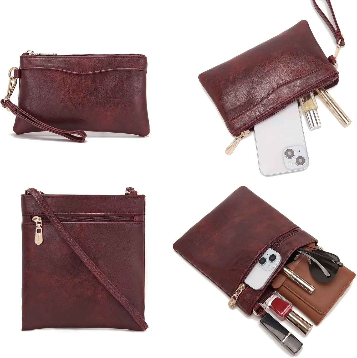 Soperwillton Women Backpack Purse PU Leather Anti-theft Fashion Shoulder Bag Travel Backpack Set 3pcs