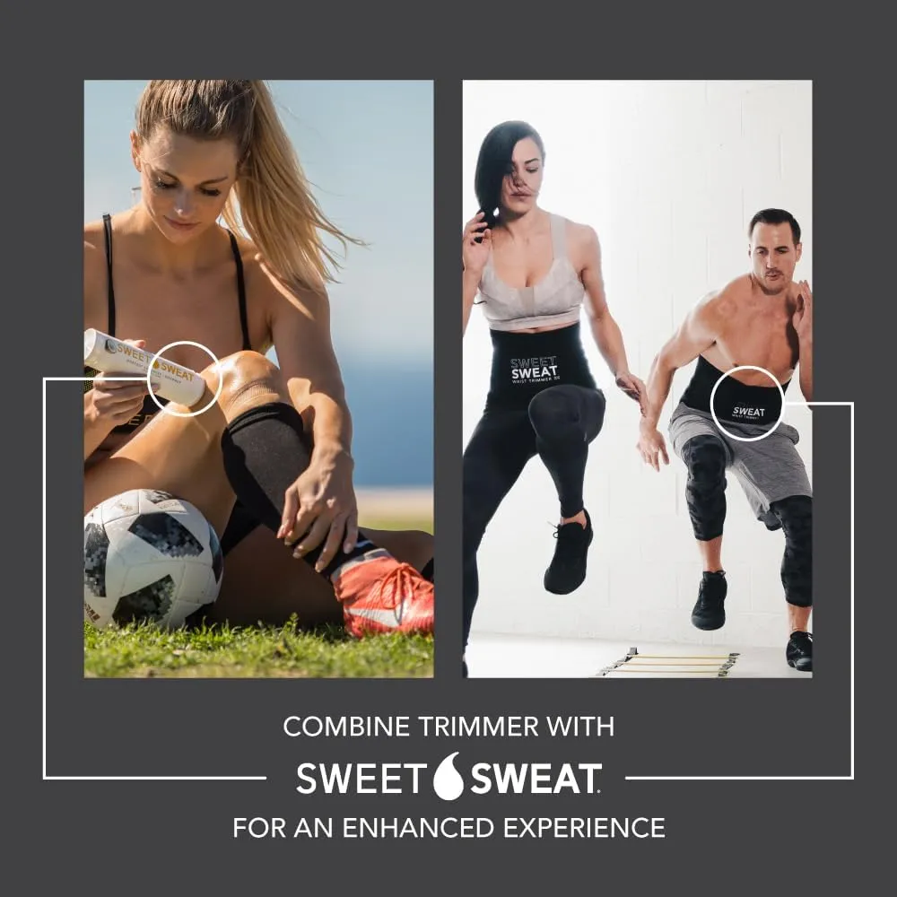 Sports Research® Sweet Sweat Waist Trimmer - Premium Sweat Enhancing Fitness Belt for Women & Men - 5 Adjustable Sizes