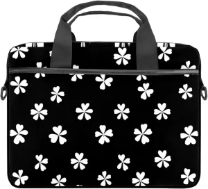 Spring Pattern with Twigs and Moon Laptop Shoulder Bag Slim Computer Briefcase Laptop Sleeve Messenger Case