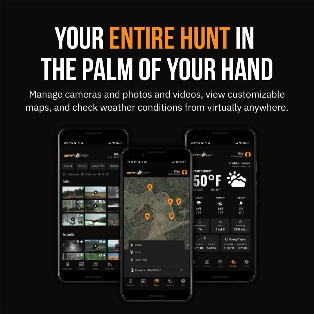 SPYPOINT Flex G-36 Cellular Trail Camera, 36MP Photos and 1080p Videos w/Sound, GPS Enabled, Dual-Sim LTE Connectivity, 100' Flash & Detection Range