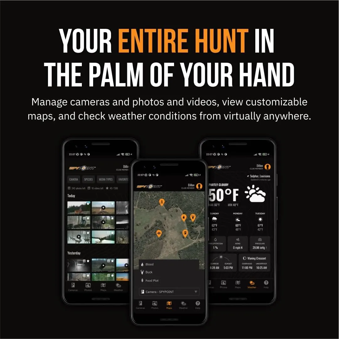 SPYPOINT Flex G-36 Twin Pack Cellular Trail Camera, 36MP Photos and 1080p Videos with Sound, GPS Enabled, Dual-Sim LTE Connectivity, 100' Flash & Detection Range, Responsive Trigger up to .3S