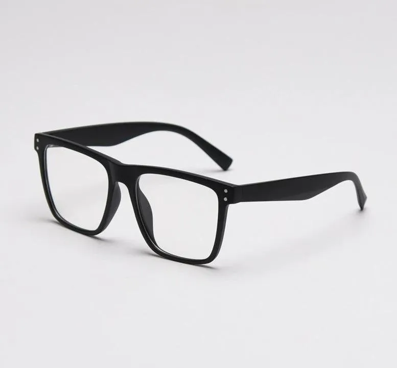Square Blue Light Blocking Reading Prescription Transparent Glasses For Unisex