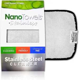 Stainless Steel Cleaner | The Amazing Chemical Free Stainless Steel Cleaning Reusable Wipe Cloth | Kid & Pet Safe | 7x16 (1 pc)