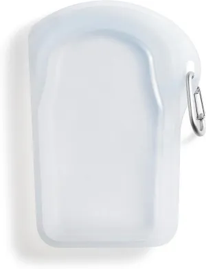 Stasher Premium Silicone Reusable Food Storage Go Bag, Clear, Microwave, Dishwasher, Oven and Freezer Safe, BPA Free, Leak-free, Eco-friendly, 18 Oz