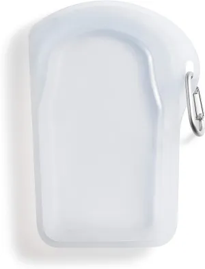 Stasher Premium Silicone Reusable Food Storage Go Bag, Clear, Microwave, Dishwasher, Oven and Freezer Safe, BPA Free, Leak-free, Eco-friendly, 18 Oz