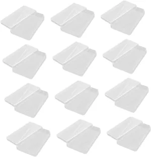 Storage Box 12pcs Poker Cards Container Clear Rectangular Storage Boxes