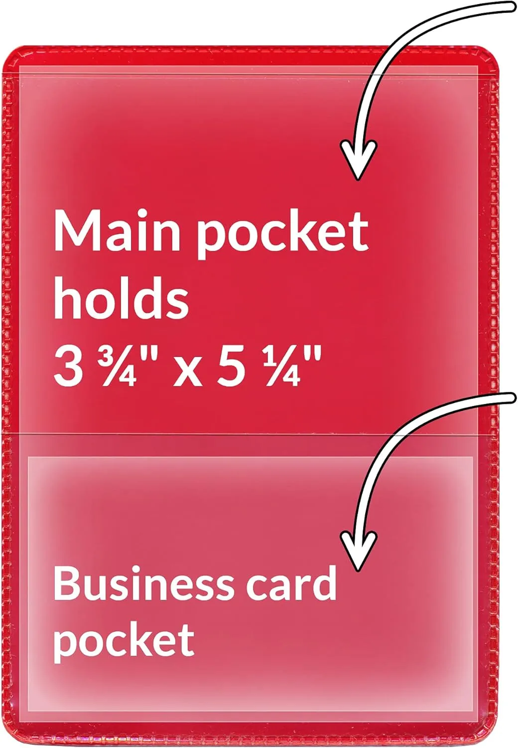STORE SMART - Red-Back Auto Insurance & ID Card Holders - 25 Pack - RFS20-R25