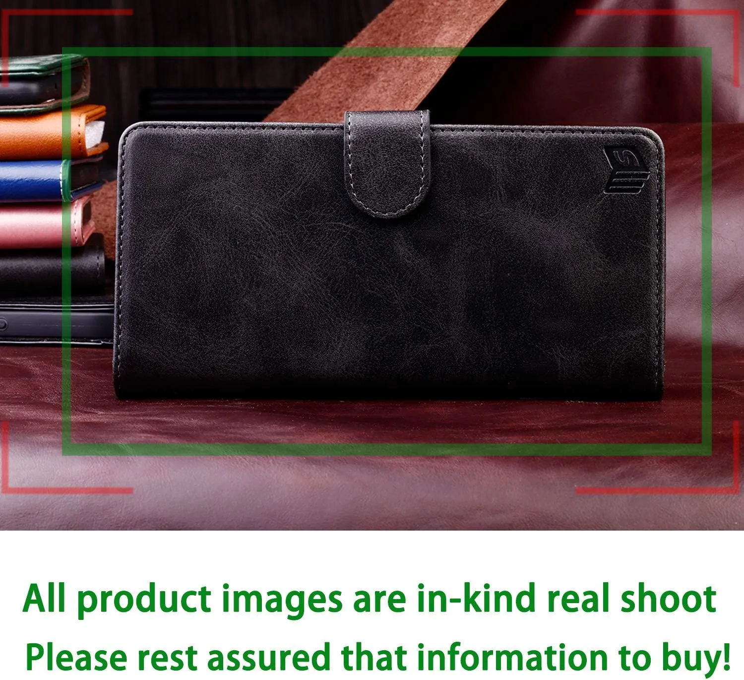 SUANPOT for iPhone XR 6.1 (Non XS 5.8",XS Max 6.7") Leather Wallet case with RFID Blocking Credit Card Holder Flip Folio Book Phone Cover Shockproof Pocket case for Apple XR for Men Women Black