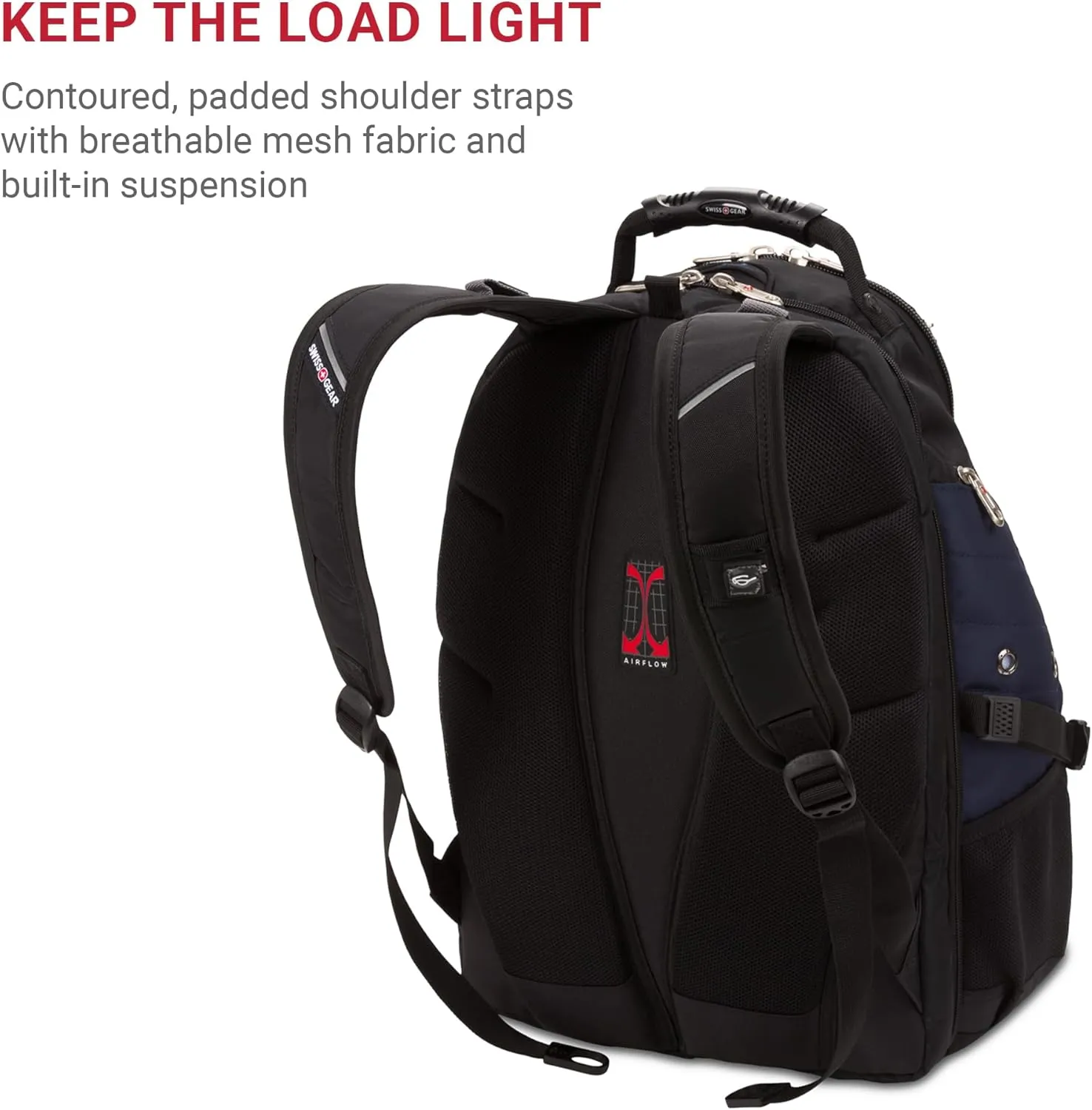 SwissGear 1900 Scansmart TSA 17 Laptop Backpack, Blue/Black, 19-Inch