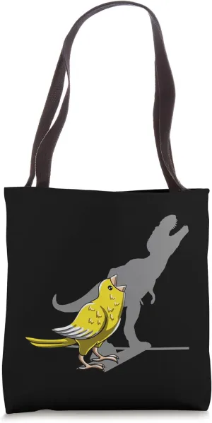 T-Rex Canary Shadow Funny Finch Songbird Pet Bird Lover Gift Tote Bag