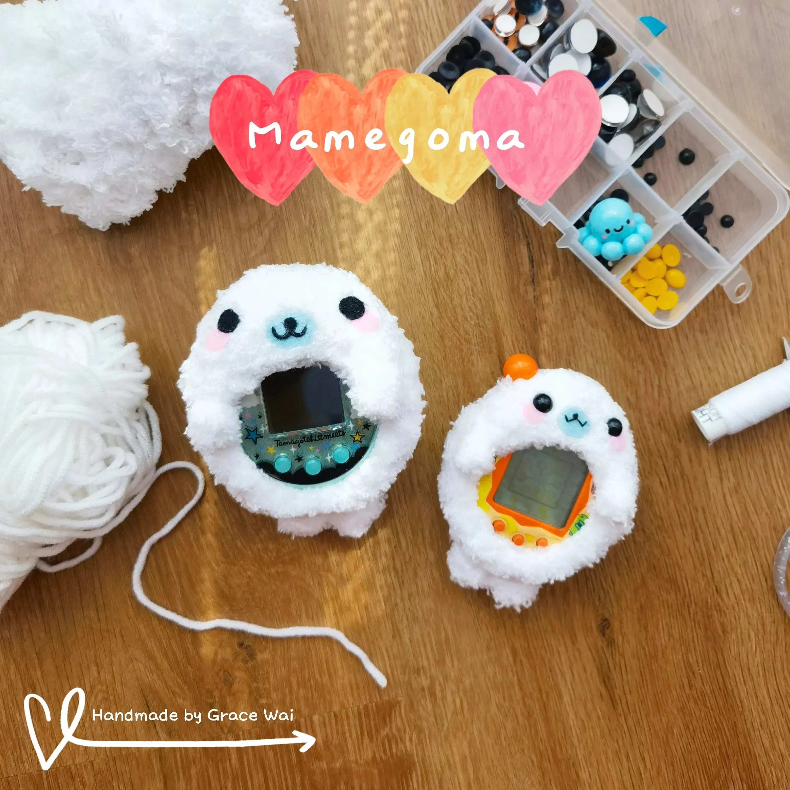 Tamagotchi Crochet cover - Mamegoma