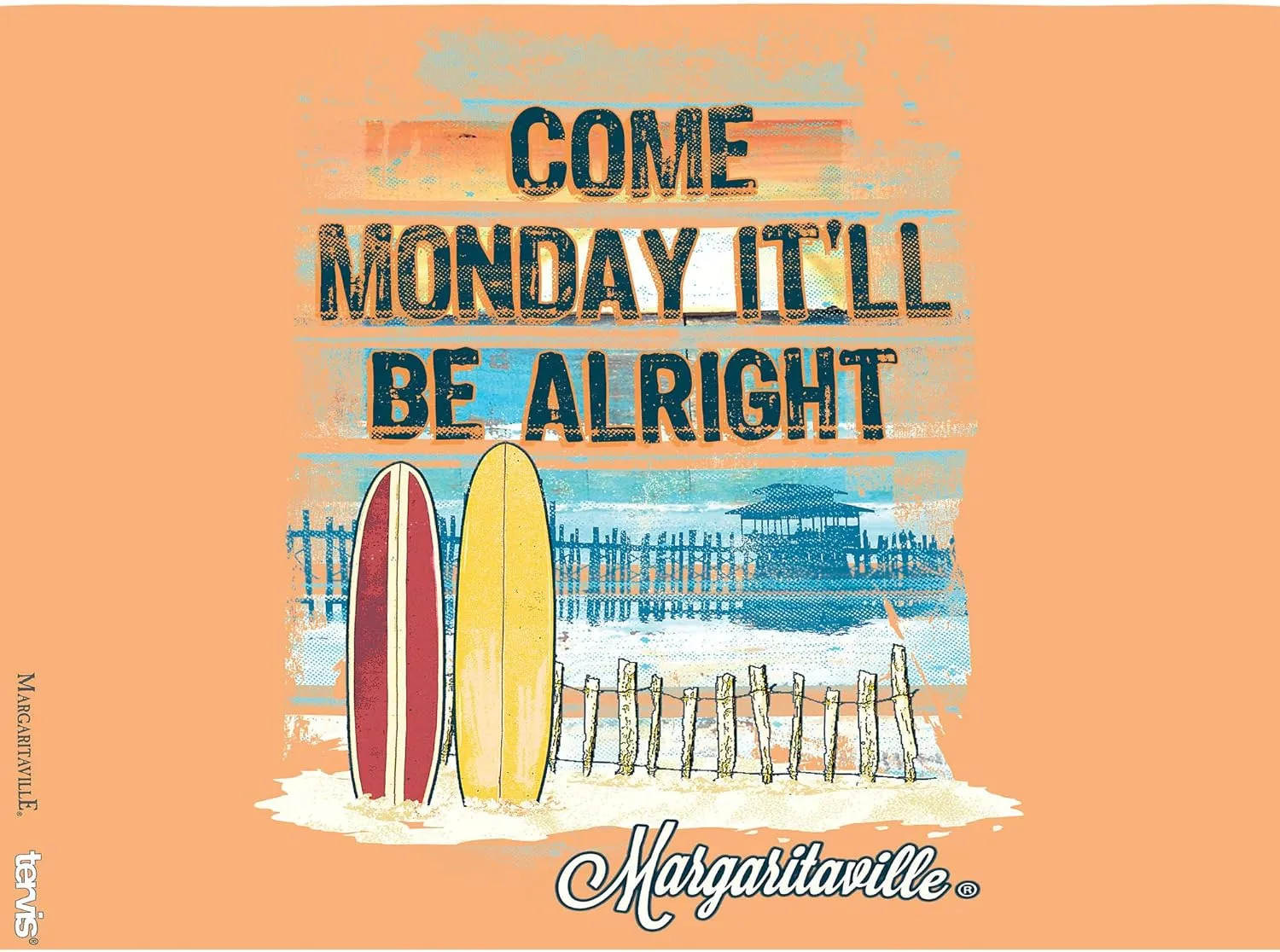 Tervis 1319374 Margaritaville - Come Monday Insulated Tumbler with Wrap and Lid 24 oz - Tritan Clear