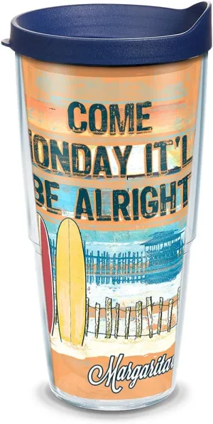 Tervis 1319374 Margaritaville - Come Monday Insulated Tumbler with Wrap and Lid 24 oz - Tritan Clear