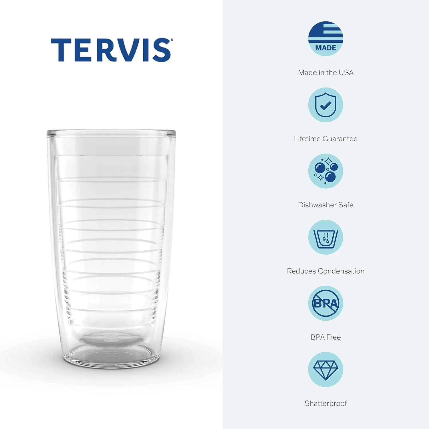 Tervis Clear & Colorful Tabletop - Bayou View Collection Made in USA Double Walled Insulated Tumbler Travel Cup Keeps Drinks Cold & Hot, 16oz - 4pk, Assorted Pastels