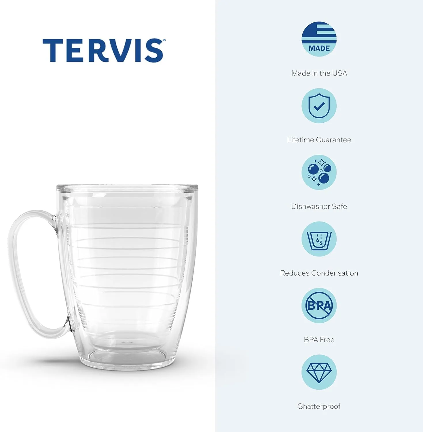 Tervis Grandma Floral Made in USA Double Walled Insulated Tumbler Travel Cup Keeps Drinks Cold & Hot, 16oz Mug, Clear