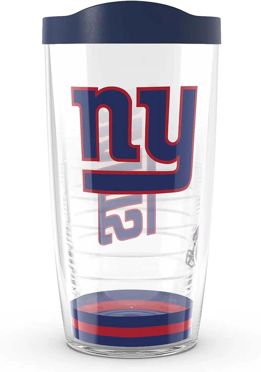 Tervis Made in USA Double Walled NFL New York Giants Arctic Insulated Tumbler Cup Keeps Drinks Cold & Hot, 16oz, Clear