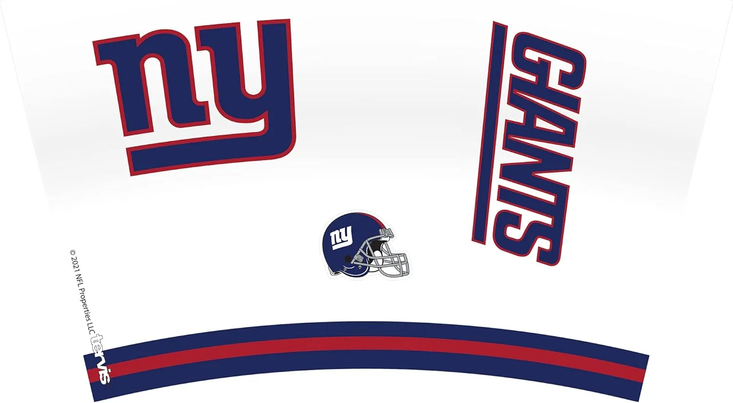 Tervis Made in USA Double Walled NFL New York Giants Arctic Insulated Tumbler Cup Keeps Drinks Cold & Hot, 16oz, Clear