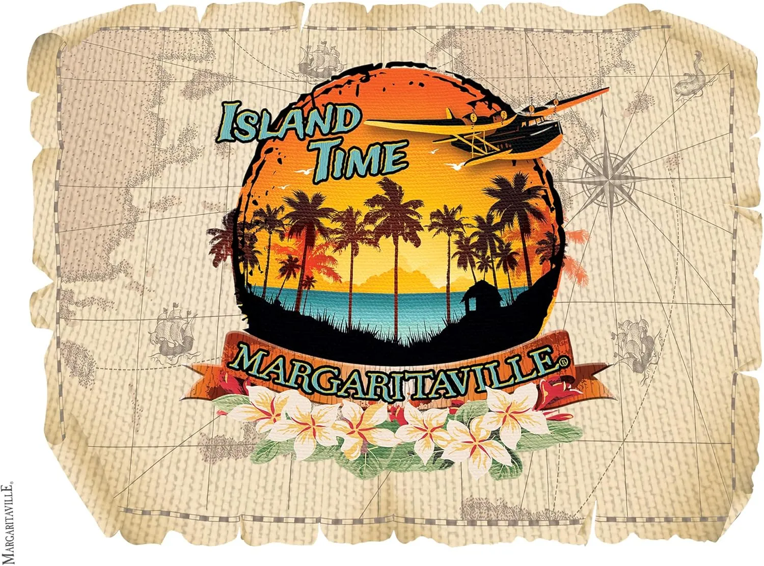 Tervis Margaritaville - Island Time Made in USA Double Walled Insulated Tumbler Travel Cup Keeps Drinks Cold & Hot, 24oz - 2pk, Clear
