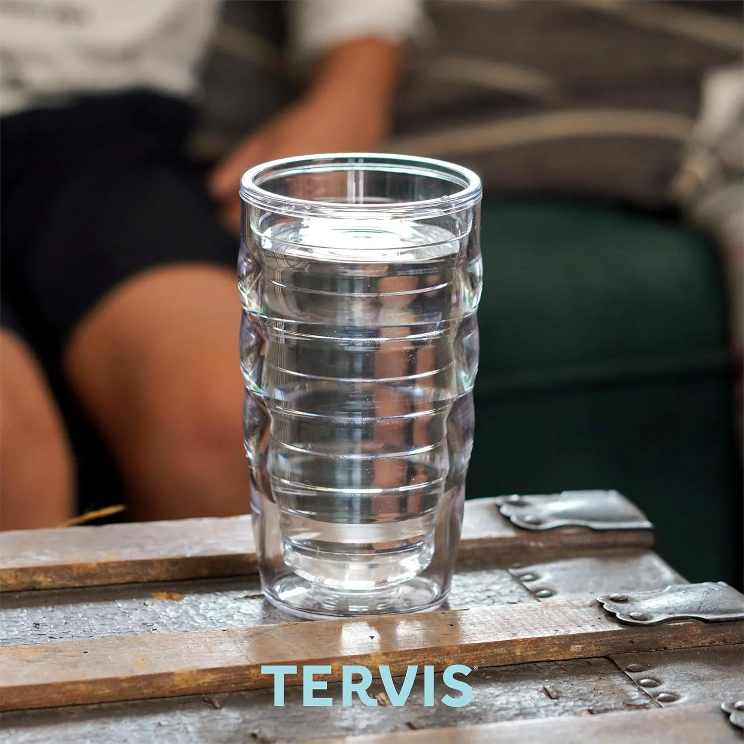 Tervis Turtle Insulated Tumbler with Wrap and Lime Green Lid, 10oz Wavy, Clear