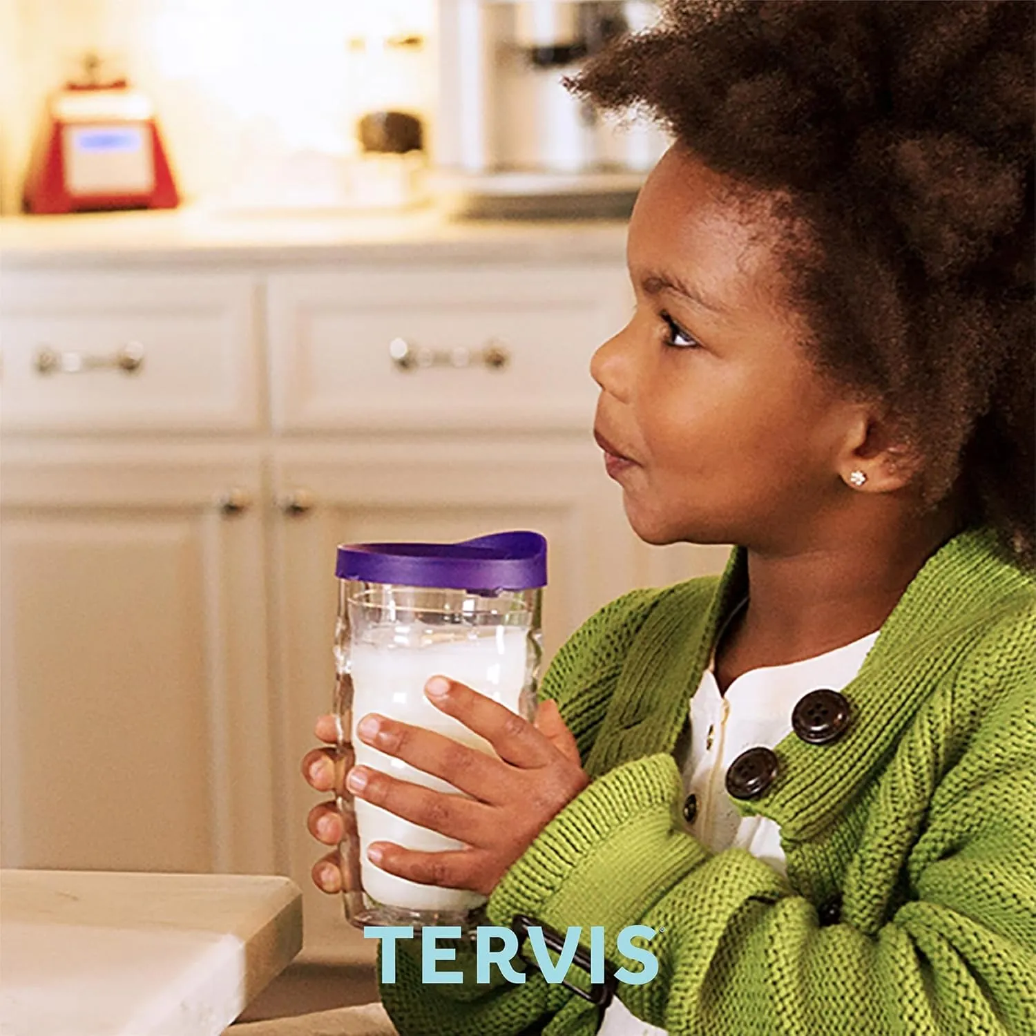 Tervis Turtle Insulated Tumbler with Wrap and Lime Green Lid, 10oz Wavy, Clear