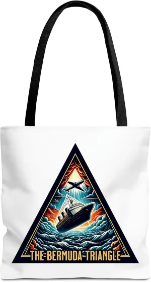 The Bermuda Triangle Tote Bag for Women Men Casual Tote Bag Cloth Canvas Shopping Bags with Handles Cute Bags Everyday Use 16" x 16" Aesthetic Gift ID44998