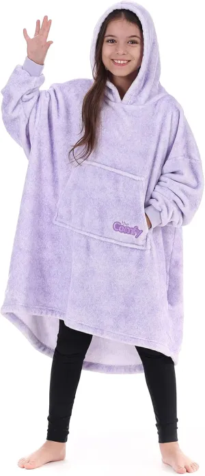THE COMFY Dream Jr | Lightweight Microfiber Fleece Wearable Blanket for Kids, With Hood and Oversized Pocket from Shark Tank, Warm and Cozy Gifts for Children