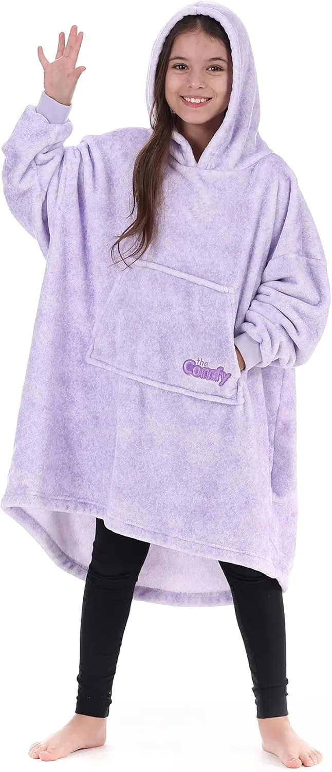 THE COMFY Dream Jr | Lightweight Microfiber Fleece Wearable Blanket for Kids, With Hood and Oversized Pocket from Shark Tank, Warm and Cozy Gifts for Children