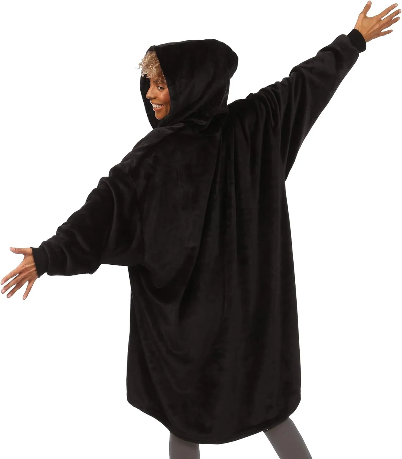 THE COMFY Dream | Lightweight Microfiber Fleece Wearable Blanket, Oversized Design with Hood from Shark Tank, Soft Oversized Pocket Blanket, Warm and Cozy Gifts