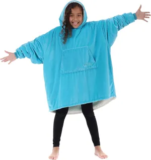 THE COMFY Original Jr | Oversized Sherpa Fleece Wearable Blanket for Kids with Hood & Pocket | Seen on Shark Tank