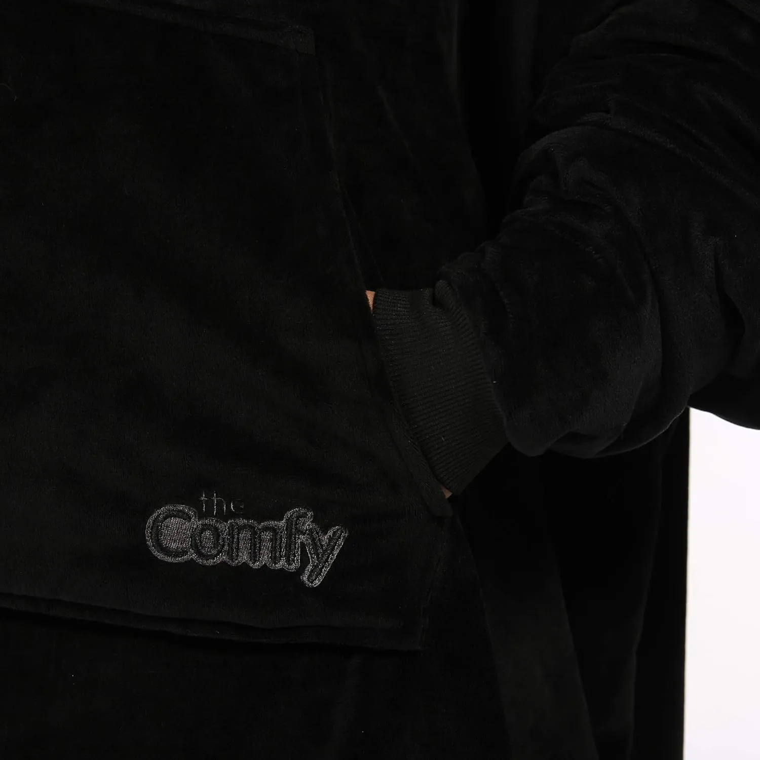 THE COMFY Original | Sherpa Lined Microfiber Fleece Wearable Blanket, Oversized Design with Hood and Pocket from Shark Tank