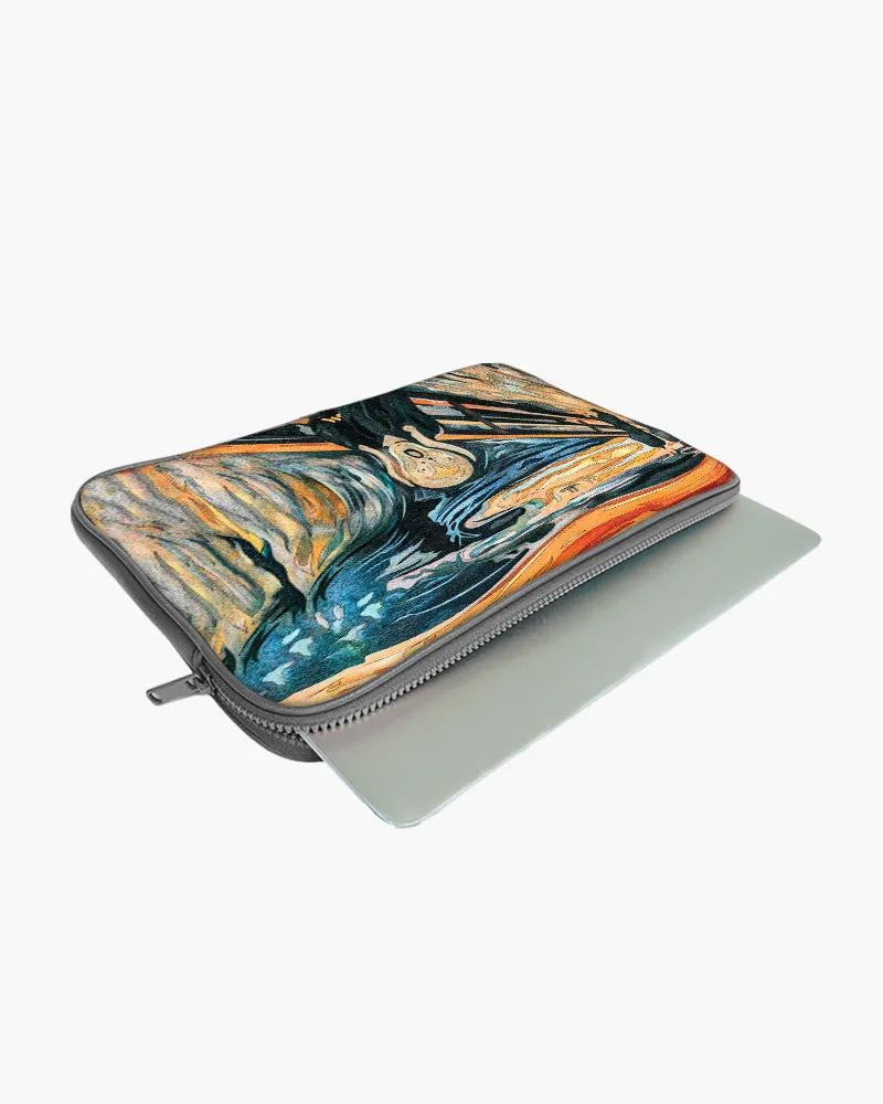 The Scream in Technicolor [Edvard Munch] MacBook / Laptop-Sleeve