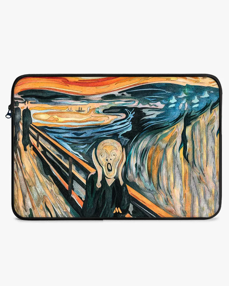 The Scream in Technicolor [Edvard Munch] MacBook / Laptop-Sleeve