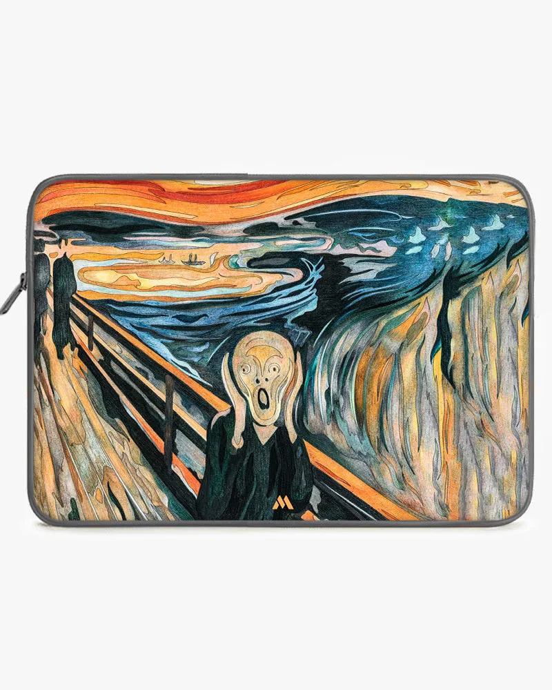 The Scream in Technicolor [Edvard Munch] MacBook / Laptop-Sleeve