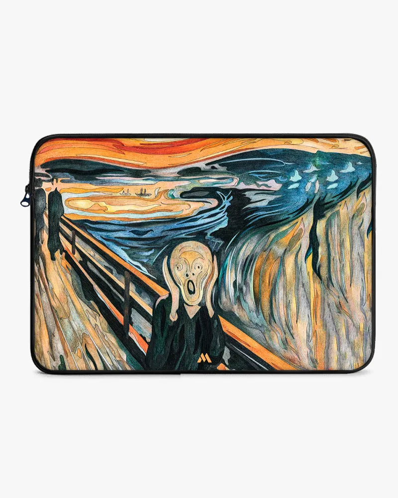 The Scream in Technicolor [Edvard Munch] MacBook / Laptop-Sleeve