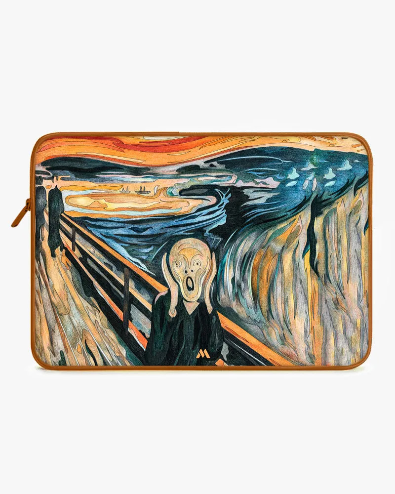 The Scream in Technicolor [Edvard Munch] MacBook / Laptop-Sleeve
