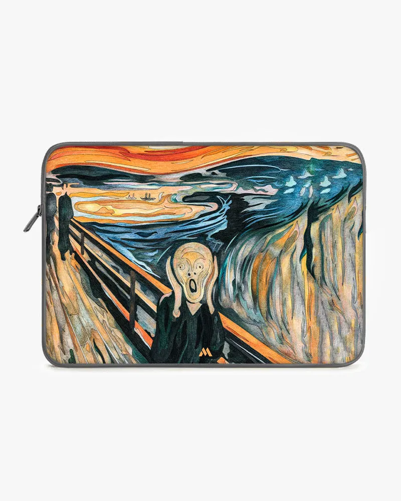 The Scream in Technicolor [Edvard Munch] MacBook / Laptop-Sleeve