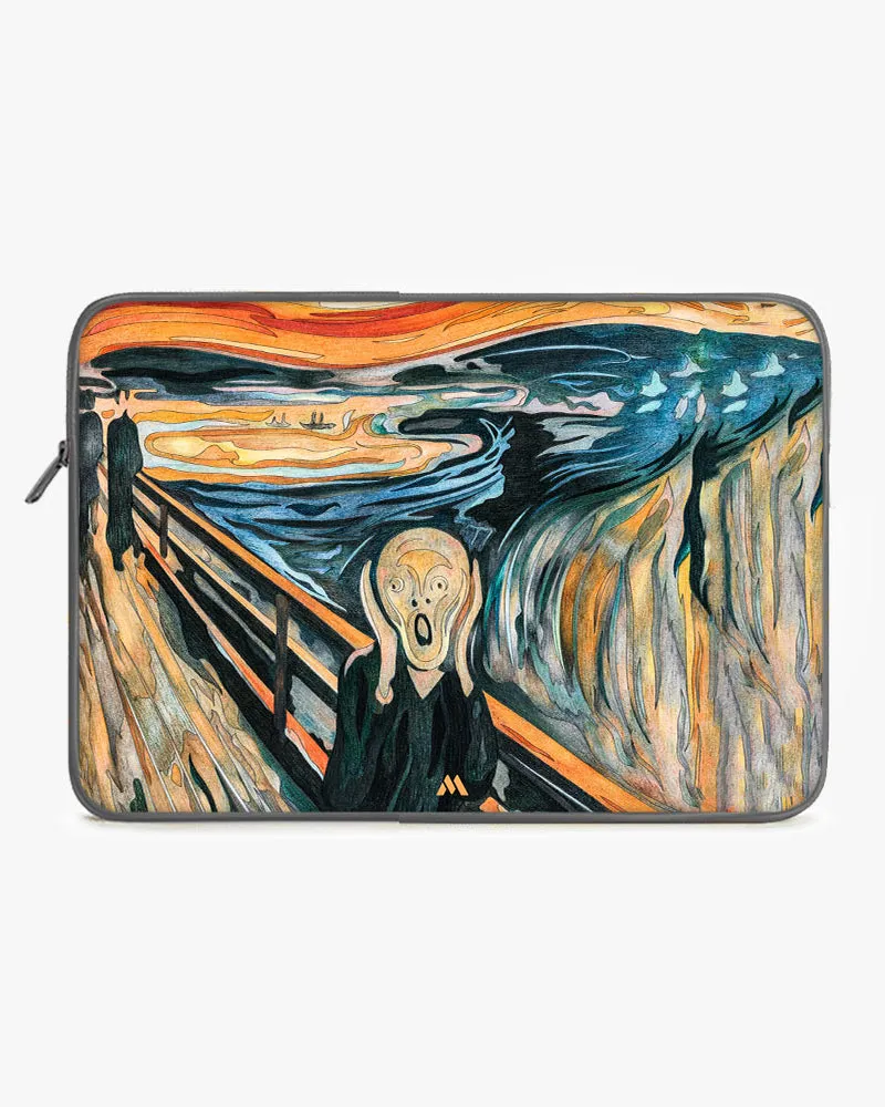 The Scream in Technicolor [Edvard Munch] MacBook / Laptop-Sleeve