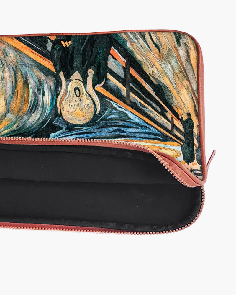 The Scream in Technicolor [Edvard Munch] MacBook / Laptop-Sleeve