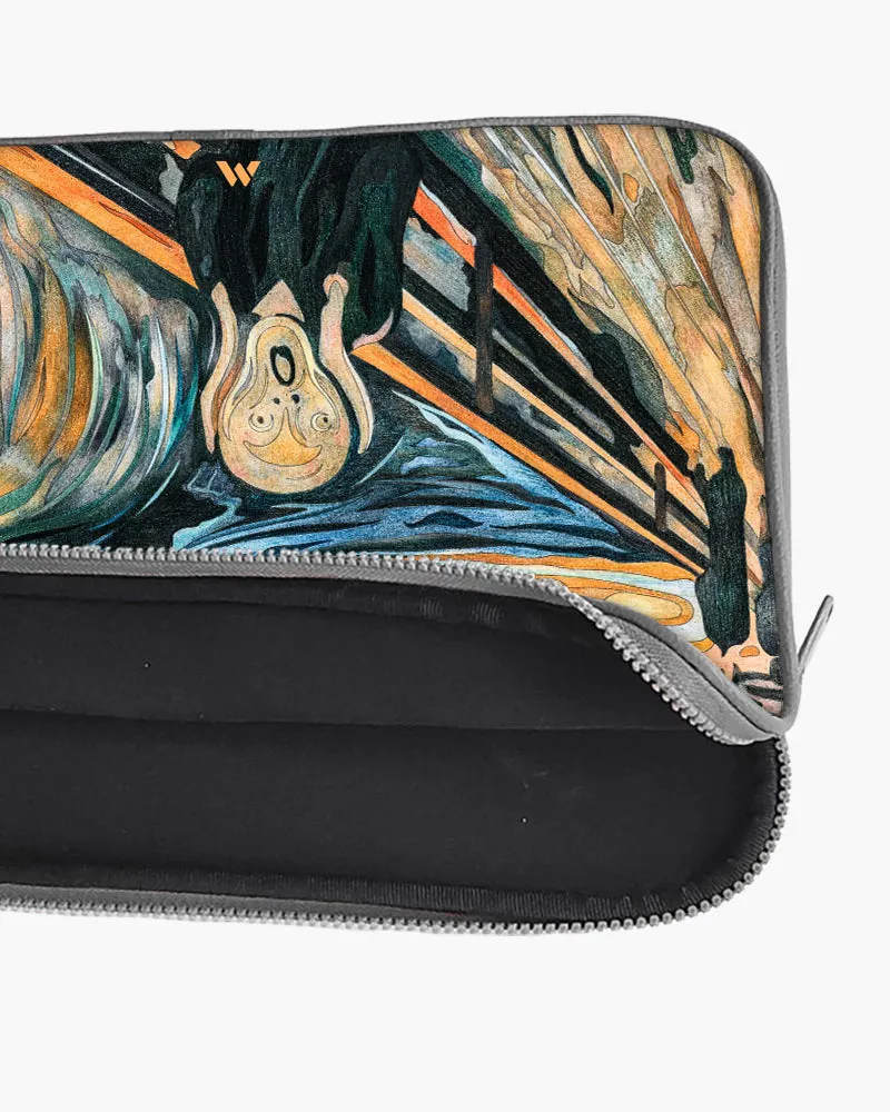 The Scream in Technicolor [Edvard Munch] MacBook / Laptop-Sleeve