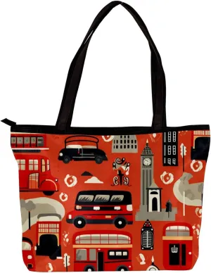The Tote Bag For Women,Purses For Women,Handbags For Women,British Travel Architecture Handbags