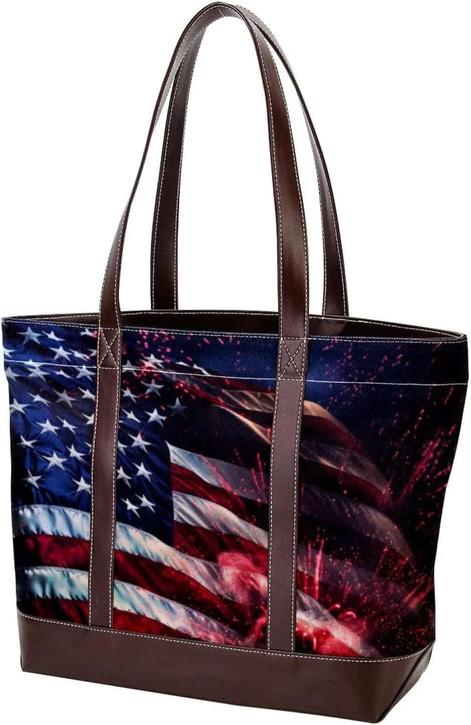 The Tote Bag For Women,Tote Bag With Zipper,Canvas Tote Bag,American Flag Celebration Handbags