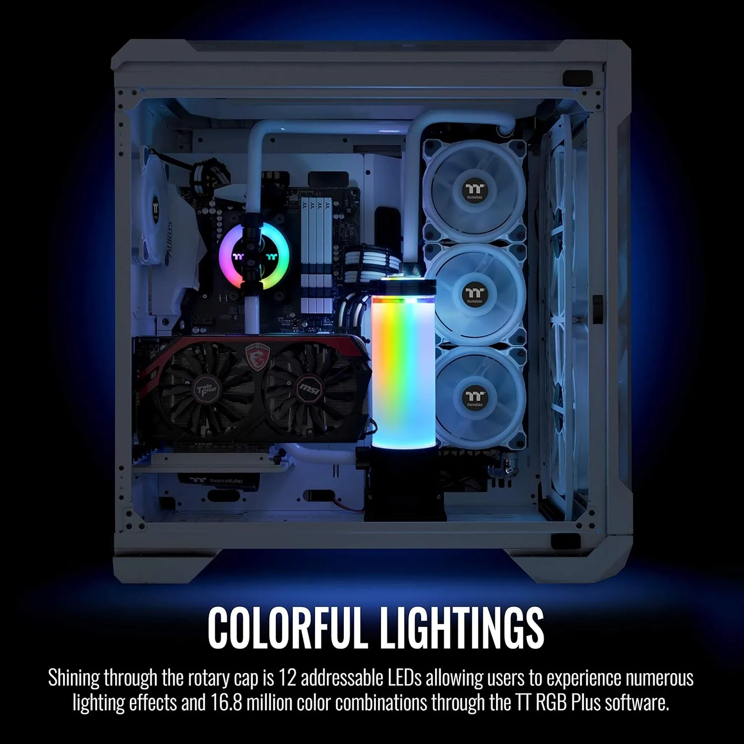 Thermaltake Pacific PR32-D5 Plus 16.8 Million RBG Color Software Enabled (TT RGB Plus/Alexa/Razer Chroma) 5-Speed D5 Pump/Reservoir Combo CL-W280-PL00SW-A
