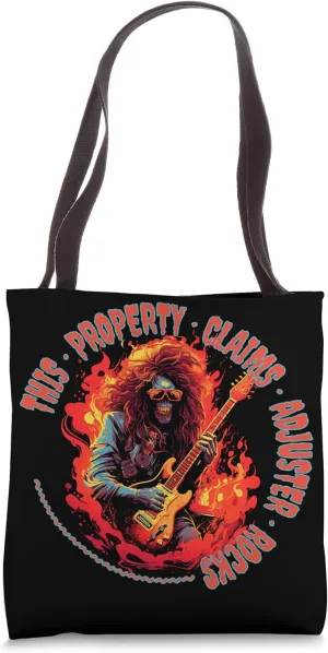 This Property Claims Adjuster Rocks Funny Musician Tote Bag