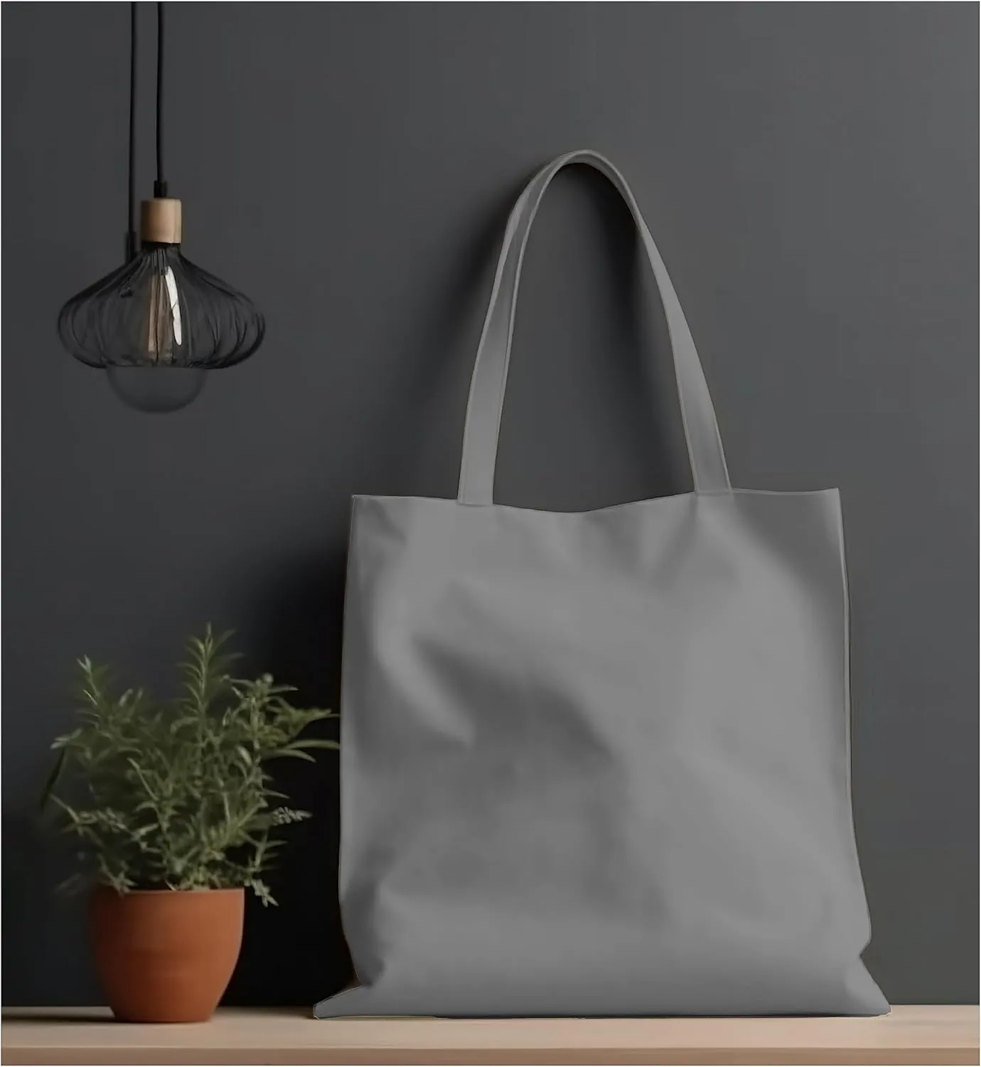 Tissaj GOTS Certified 100% Organic Cotton Shopping Cloth Bag - Reusable 4/10/25 Pack - 16"x15" & 27" Handle - DIY & Gift