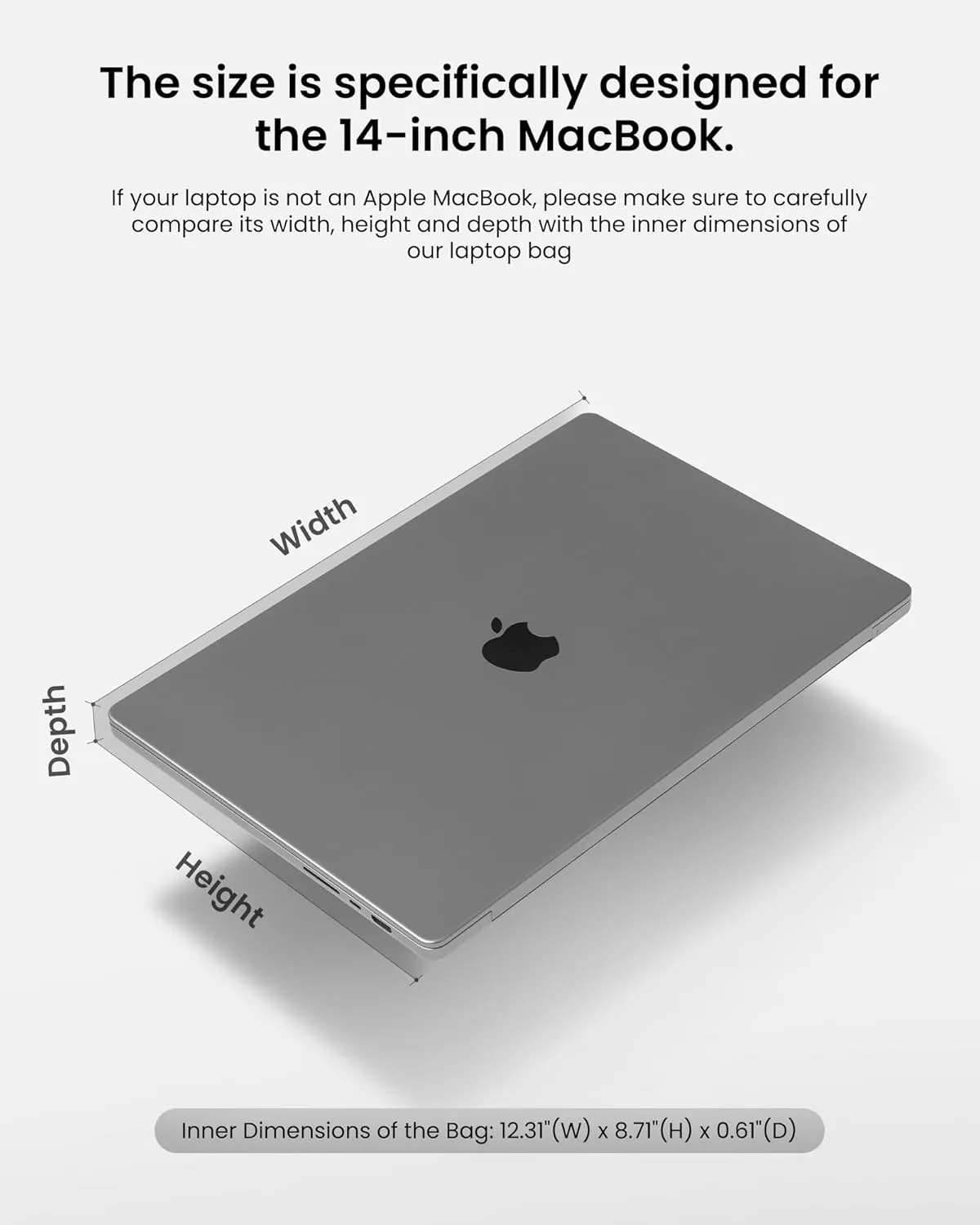 tomtoc Voyage-A10 Slim Laptop Sleeve for 14-inch New MacBook Pro M4/M3/M2/M1 Pro/Max A3112 A3401 A3185 A2992 A2918 A2779 2024-2021, Water-Resistant MacBook Case Bag Cover with Minimalist Design