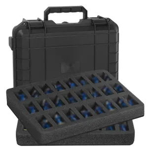 TORIBIO Miniature Storage Figure Case, Miniature Sturdy Hard Case 48 Slot Figurine Miniature Carrying Case, Compatible with 40k and More Miniature