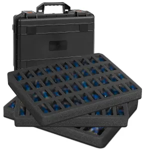 TORIBIO Miniature Storage Figure Hard Shell Case, 108 Slot Miniature Sturdy Hard Case Figurine Miniature Carrying Case, Compatible with 40k and More Miniature