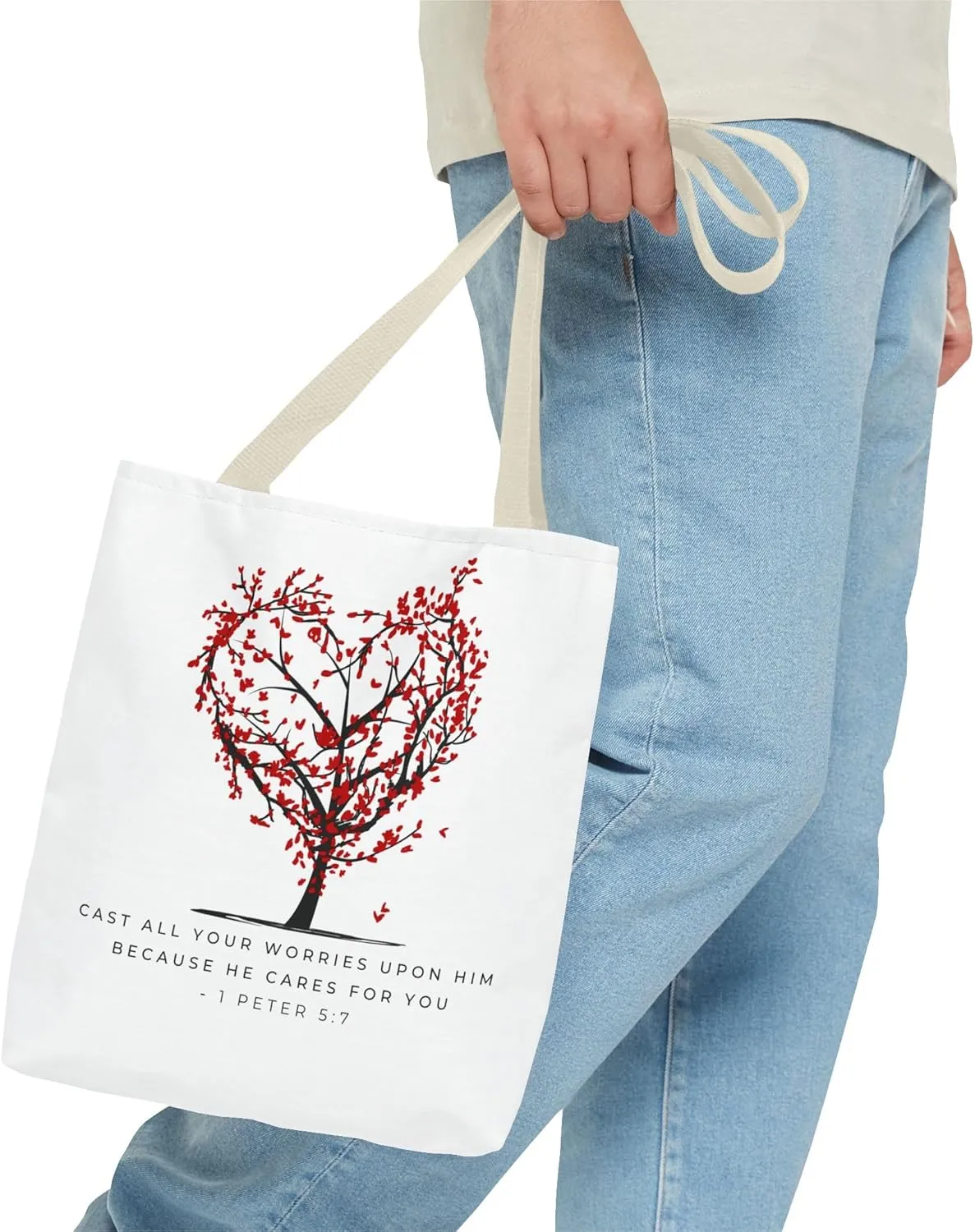 Tote Bag; Canvas reusable bag; Travel bag; Cast your worries; Grocery tote