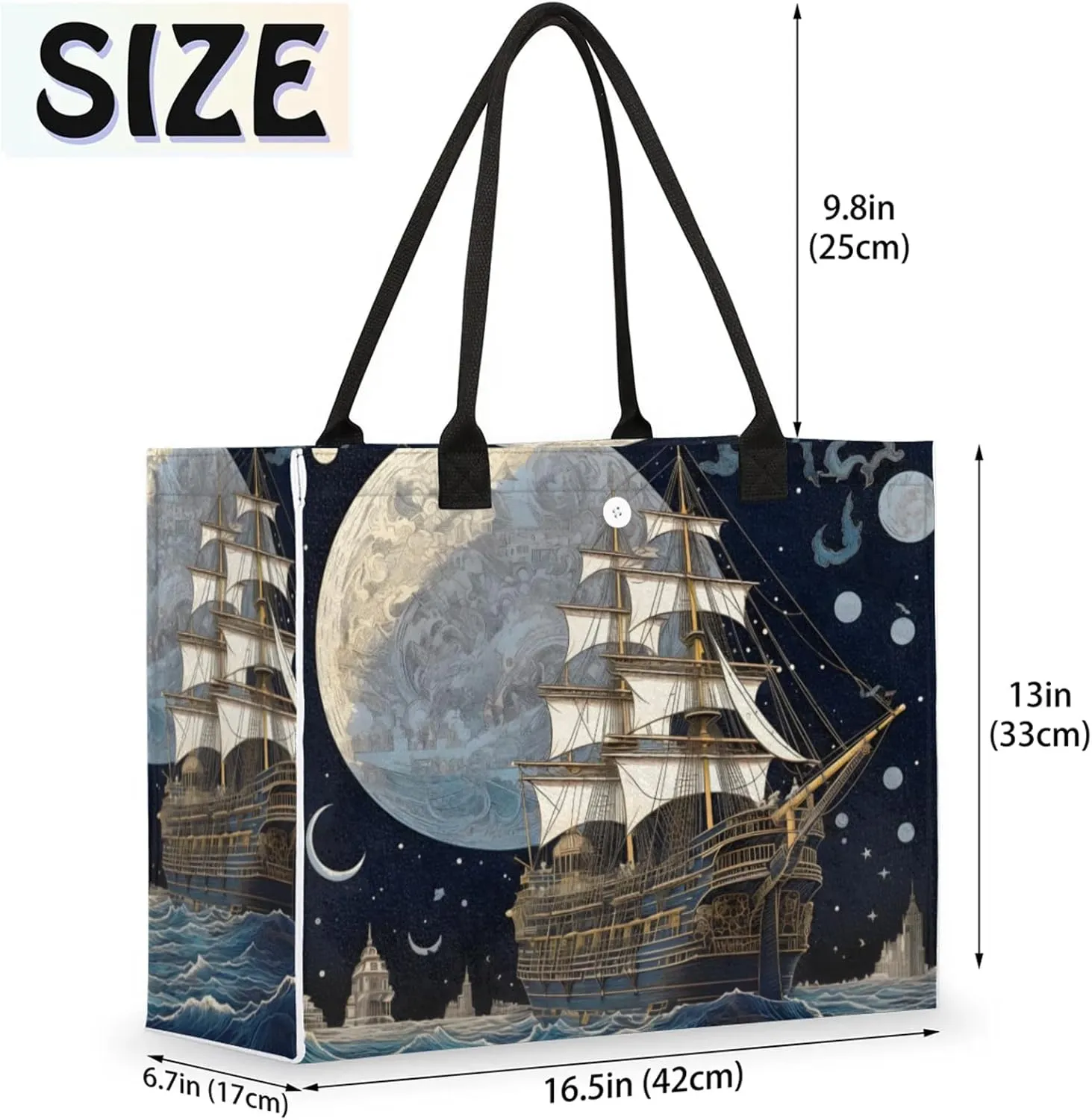 Tote Bag for Women Reusable Canvas Shoulder Bag